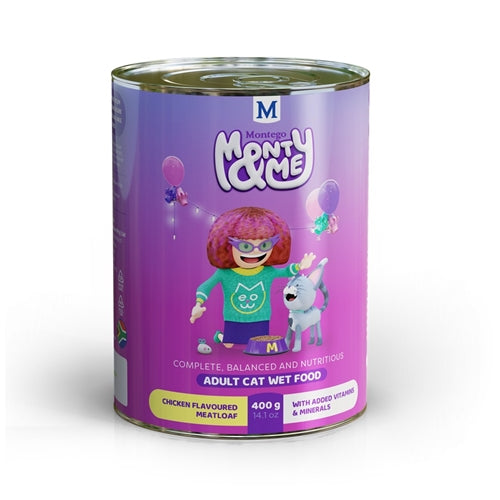 Monty & Me Adult Cat Wet Food 400g