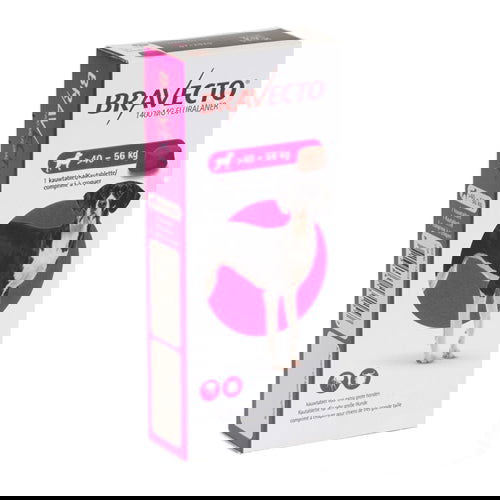 Bravecto Dog XL 40-56Kg Pink Chew Tick & Flea - Petssmart Value (Pty) Ltd. -