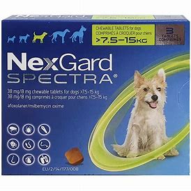 Nexgard Spectra Green 7.6-15kg 3's