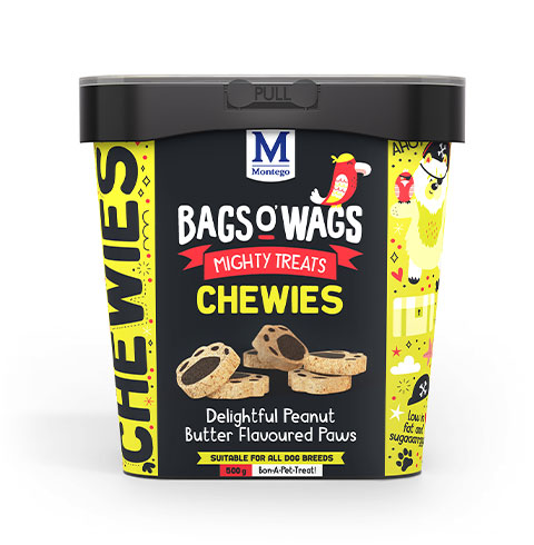 Montego Bags 'O Wags Peanut Butter Paws 500g