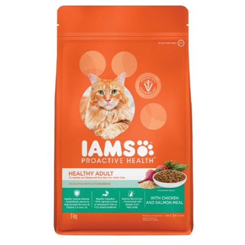 Iams Cat Dry Healthy Adult Chicken & Salmon 3 Kg