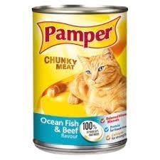 Pamper Chunky Meat Ocean Fish & Beef 400g
