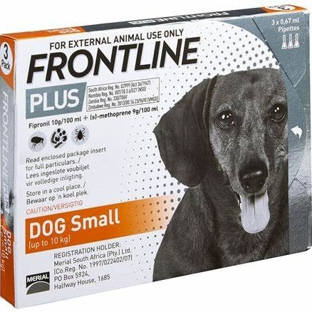 Frontline Plus Dog Small (0-10kg) 3 pack