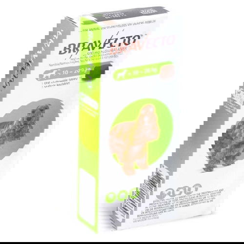 Bravecto 1 X500mg Medium (Green) 10 -20kg - Petssmart Value (Pty) Ltd. - 