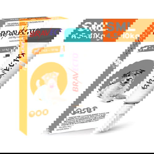 Bravecto dog spot on 4.5-10kg S - Petssmart Value (Pty) Ltd. - 
