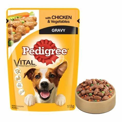 Pedigree Adult Chicken in Veg Gravy 100GR