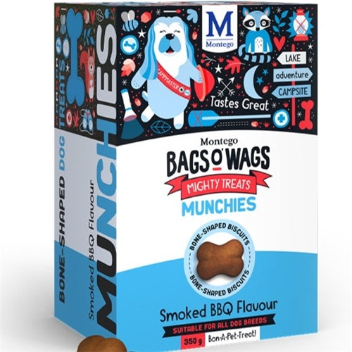 Montego Bags  O'Wags Munchies BBQ 350g