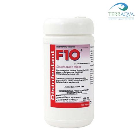F10 Disinfectant Wipes 100's