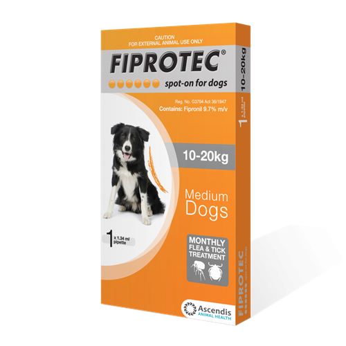 Fiprotec Dog Medium Orange 10-20Kg Spot On