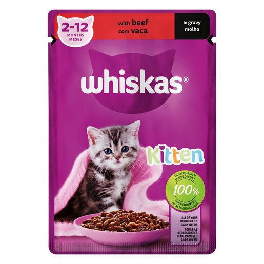 Whiskas Kitten Beef In Gravy 85g